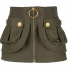 Balmain Patch - pockets Mini Denim Skirt - Runway Catalog