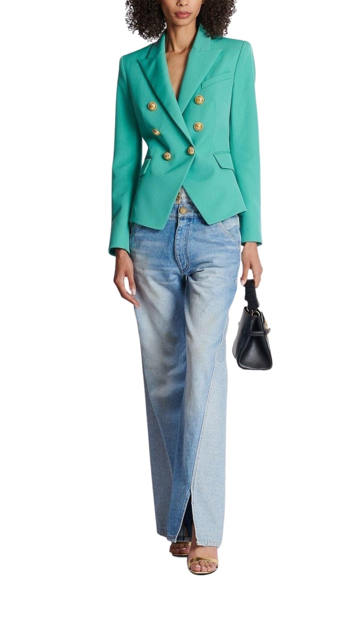 Balmain Peak Lapels Wool Double Breasted Blazer - Runway Catalog