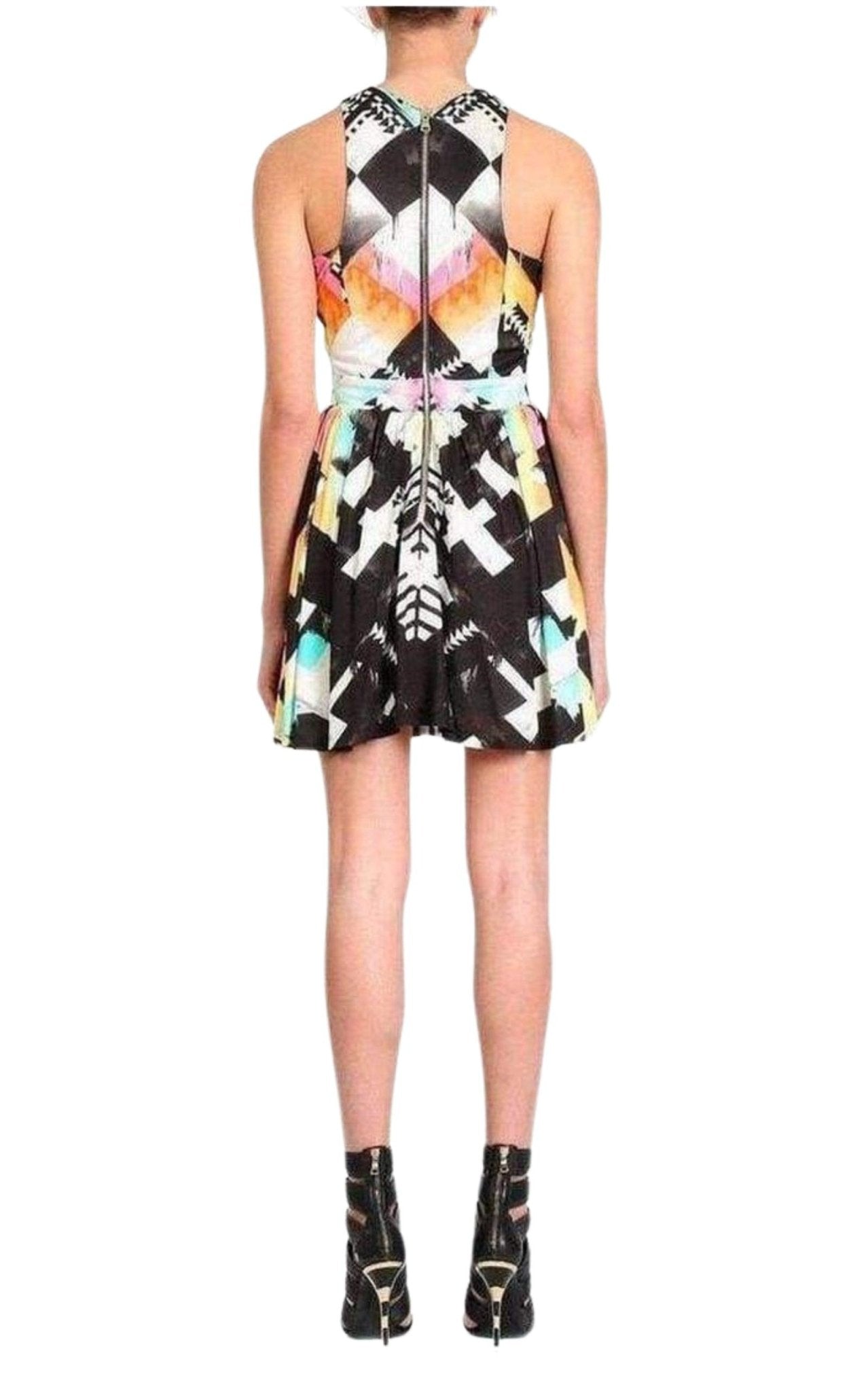 Balmain Printed Silk Jersey Mini Dress - Runway Catalog