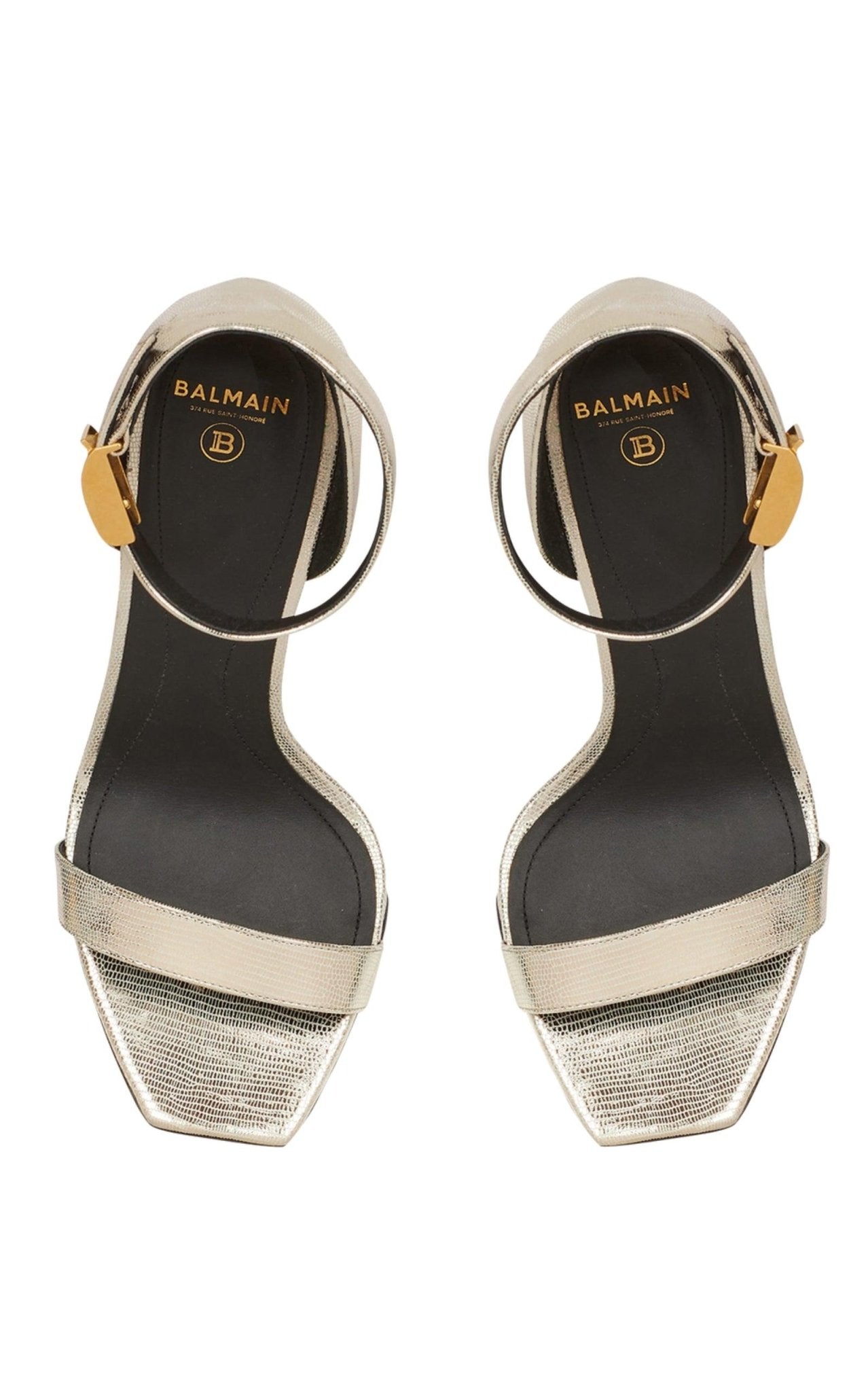 Balmain Reptile - effect Uma Sandals - Runway Catalog