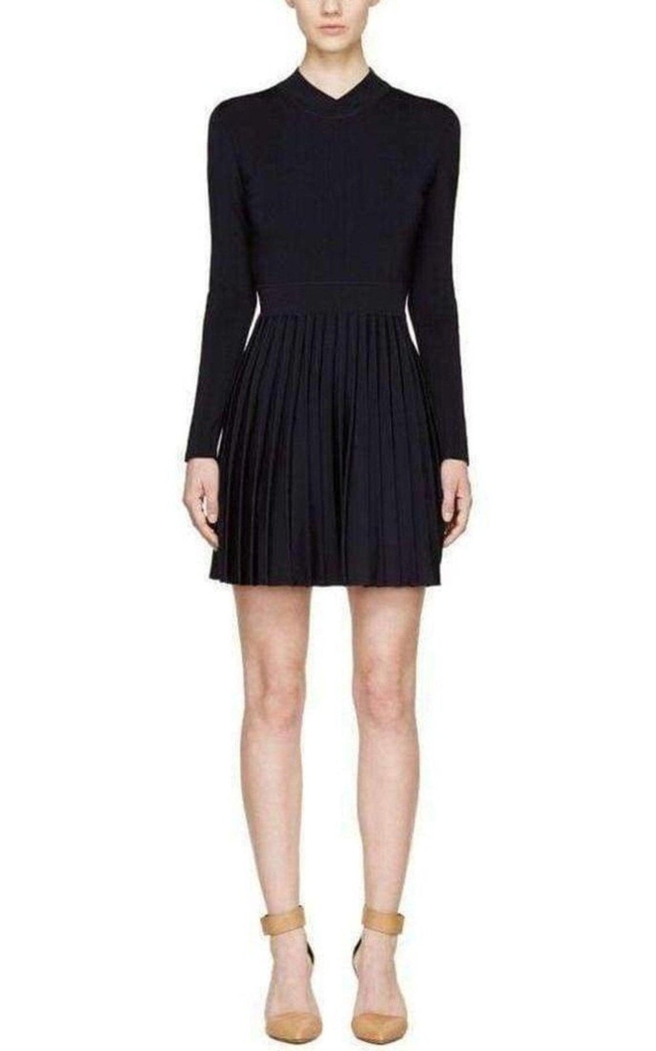 Balmain Ribbed Stretch Knit Mini Dress - Runway Catalog