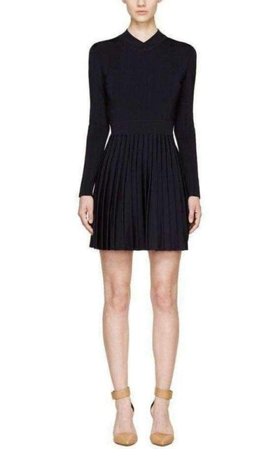 Balmain Ribbed Stretch Knit Mini Dress - Runway Catalog