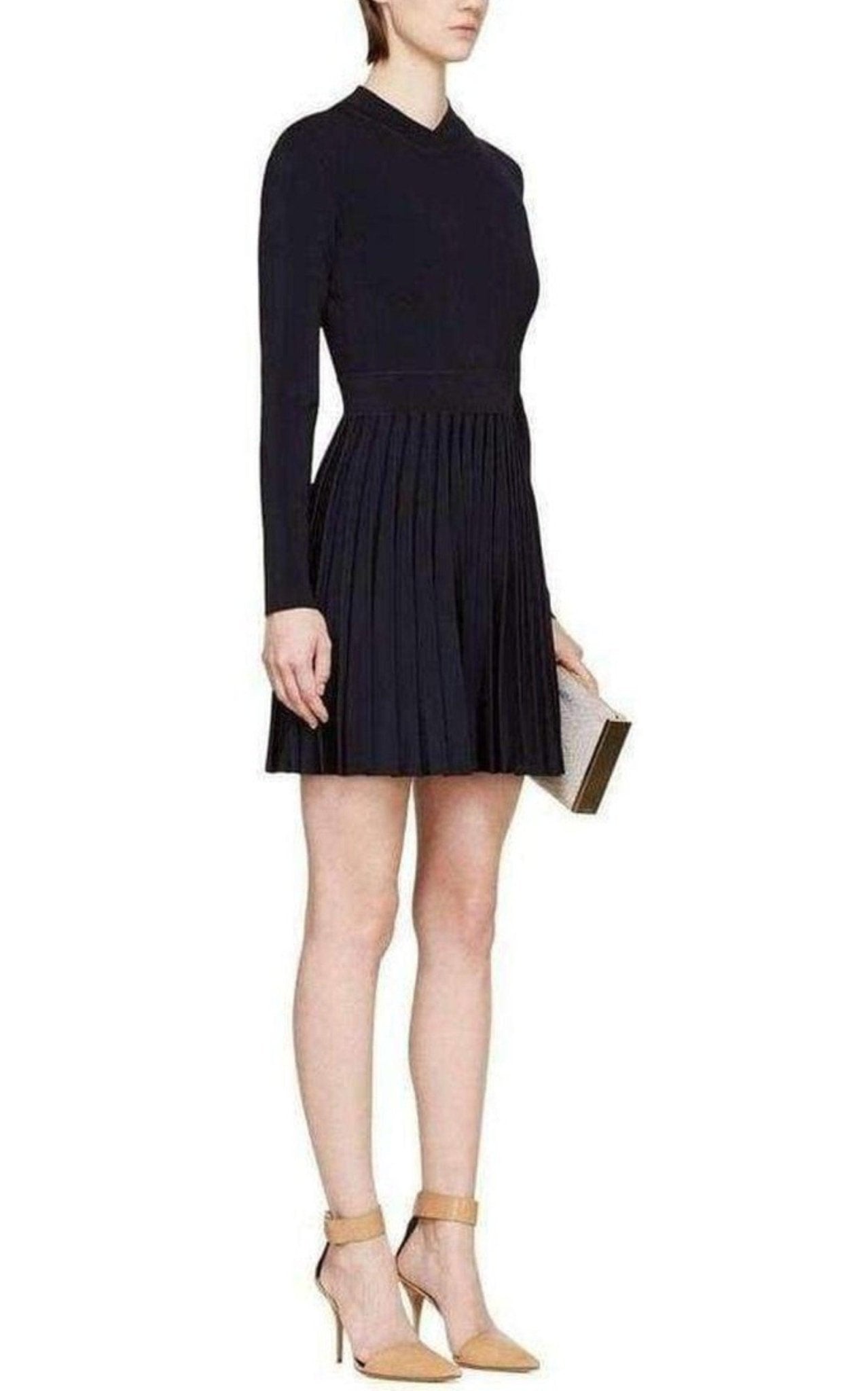 Balmain Ribbed Stretch Knit Mini Dress - Runway Catalog
