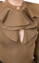 Balmain Ruffled Knit Bodysuit - Runway Catalog