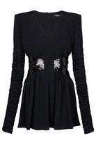 Balmain Sequin - embellished V - neck Mini Dress - Runway Catalog