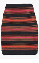 Balmain Striped Stretch - Knit Mini Skirt - Runway Catalog