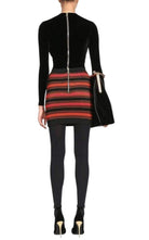 Balmain Striped Stretch - Knit Mini Skirt - Runway Catalog