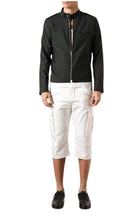 Balmain Weiße Baumwoll-Cargo-Bikershorts – Laufsteg-Katalog