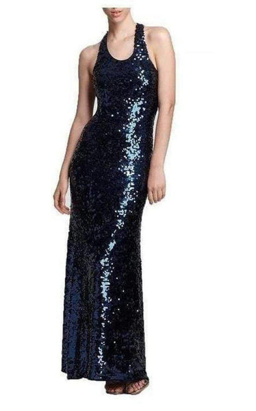 BCBGMAXAZRIA Allure Blue Sequined Maxi Dress – Runway Catalog