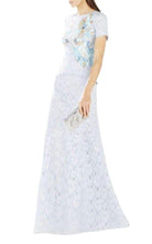 BCBGMAXAZRIA Anaya Lace Peplum Sequin Detail Gown - Runway Catalog