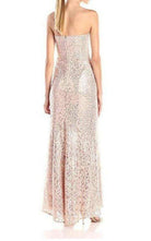 BCBGMAXAZRIA Applique Chiffon Sequinned Cutout Dress - Runway Catalog