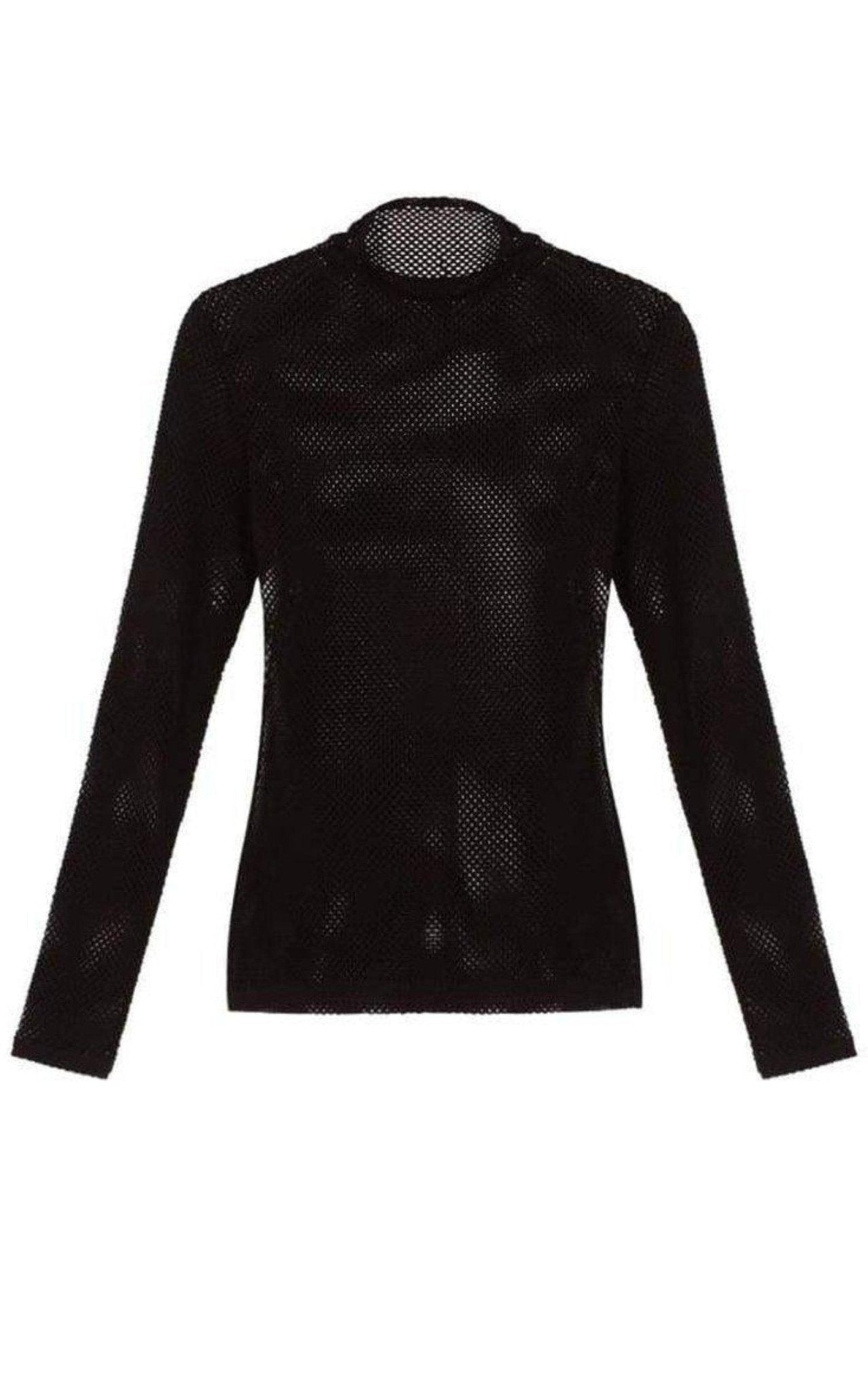 BCBGMAXAZRIA Ashlynd Mesh Turtleneck Top - Runway Catalog