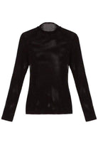 BCBGMAXAZRIA Ashlynd Mesh Turtleneck Top - Runway Catalog