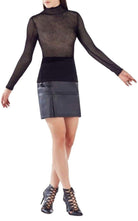 BCBGMAXAZRIA Ashlynd Mesh Turtleneck Top - Runway Catalog