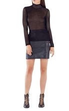 BCBGMAXAZRIA Ashlynd Mesh Turtleneck Top - Runway Catalog