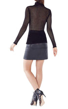 BCBGMAXAZRIA Ashlynd Mesh Turtleneck Top - Runway Catalog
