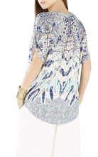 BCBGMAXAZRIA Ayanna Oversized Printed Top - Runway Catalog