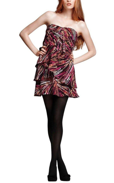 BCBGMAXAZRIA Azalea Tiered Ruffle Silk Dress - Runway Catalog