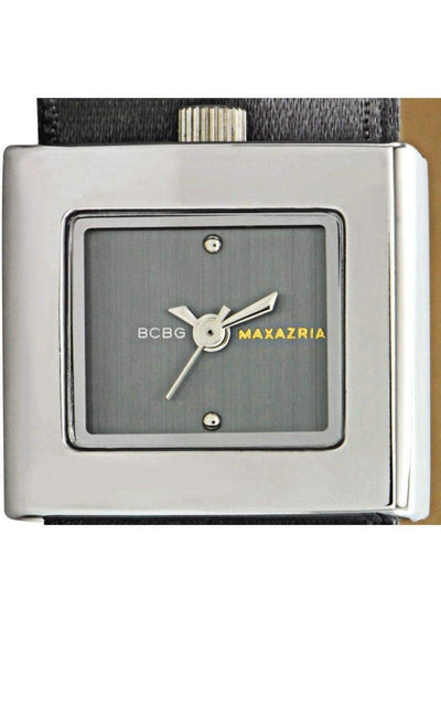 BCBGMAXAZRIA BG6344 with Grey Satin Leather Strap Watch - Runway Catalog