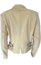 BCBGMAXAZRIA Biker Two Tone Leather Jacket - Runway Catalog
