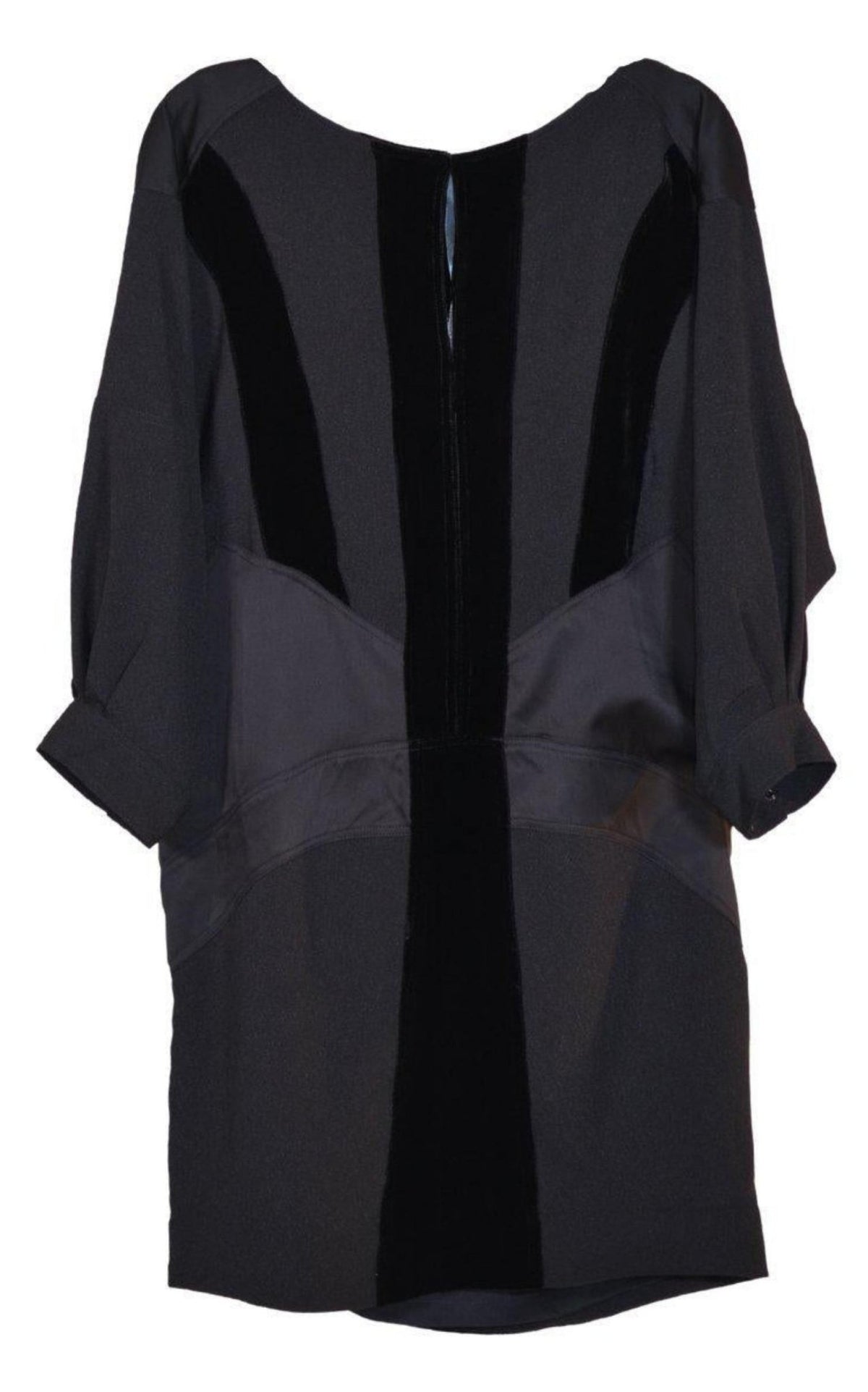 black bat sleeve dress BCBGMAXAZRIA Mini COLOR:Dark Green The dress is constructed dreamy dress Long Sleeve Black Dress