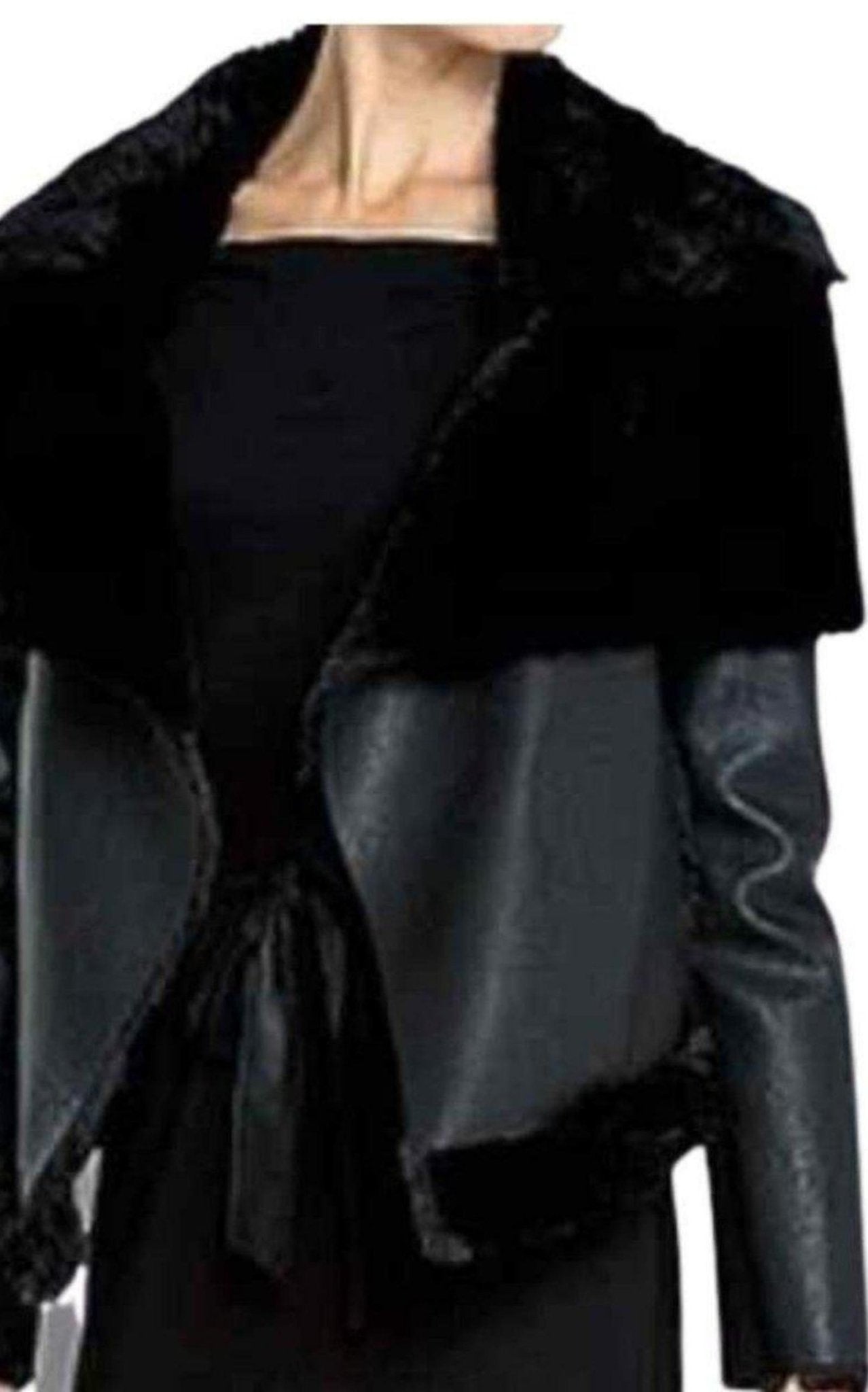 BCBGMAXAZRIA Black Faux Leather Jacket
