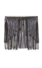 BCBGMAXAZRIA Black Fringe Studded Belt - Runway Catalog