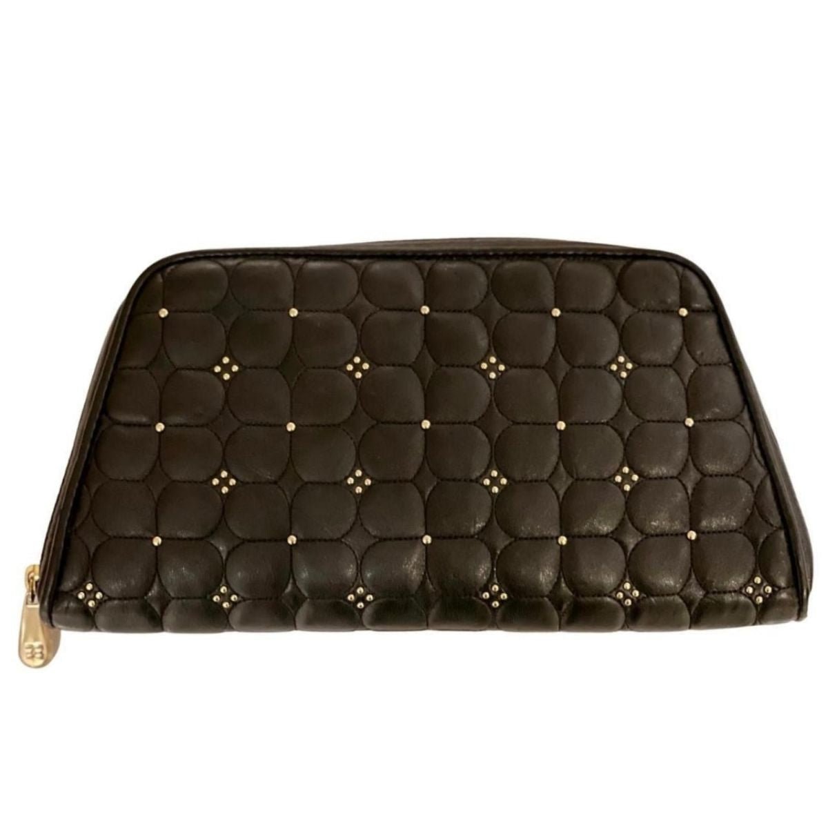 BCBGMAXAZRIA Black Leather Clutch - Runway Catalog