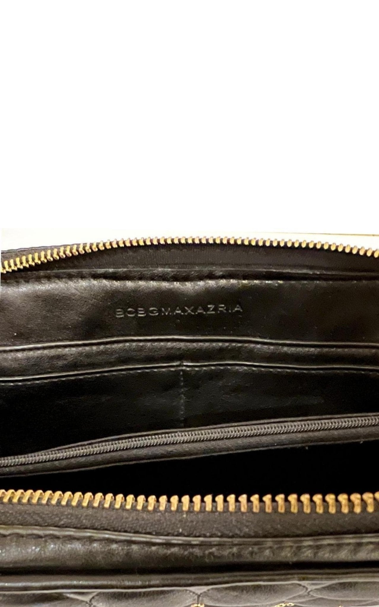 BCBGMAXAZRIA Black Leather Clutch - Runway Catalog