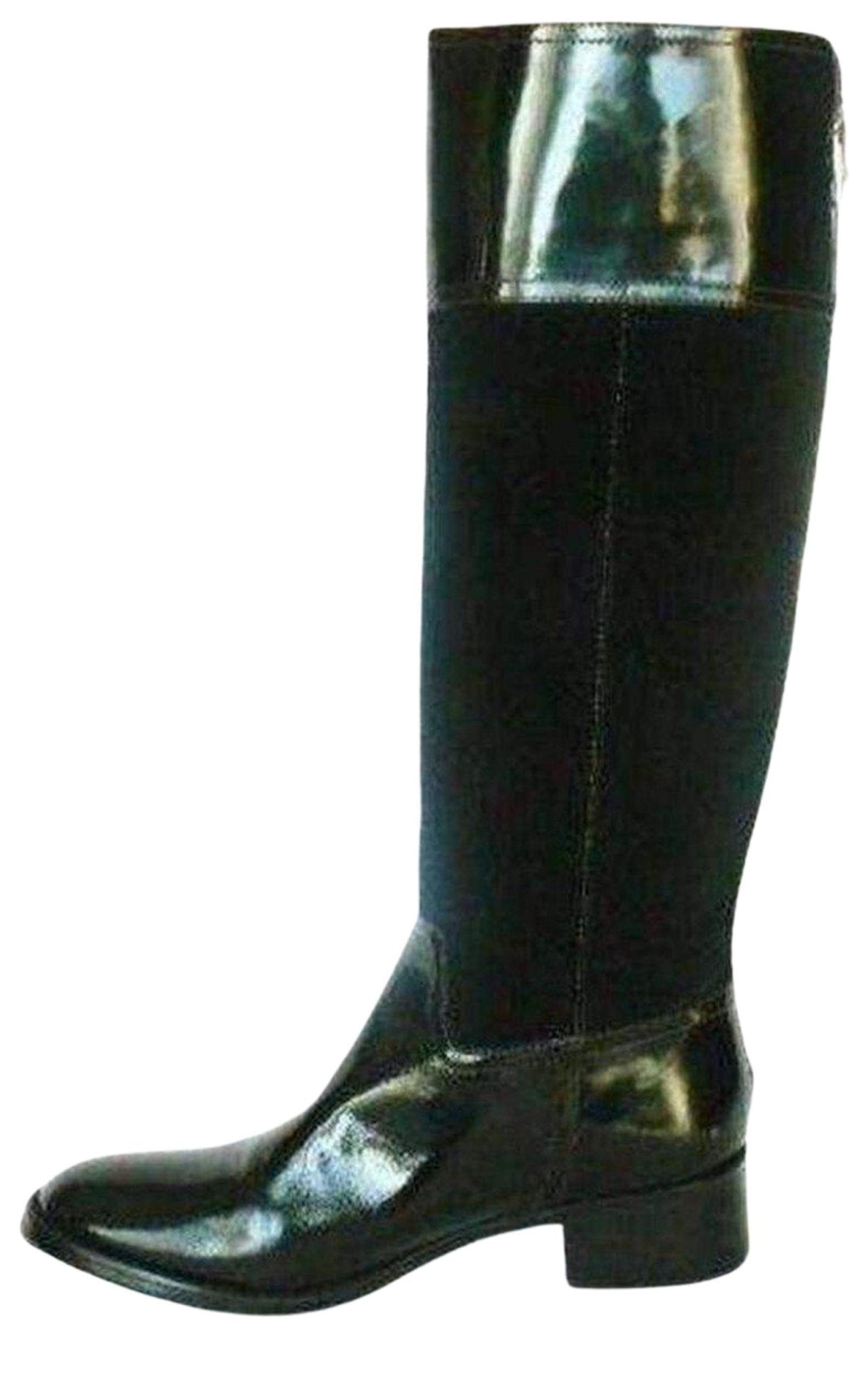 BCBGMAXAZRIA Black Leather Knee High Lorraine Boots - Runway Catalog