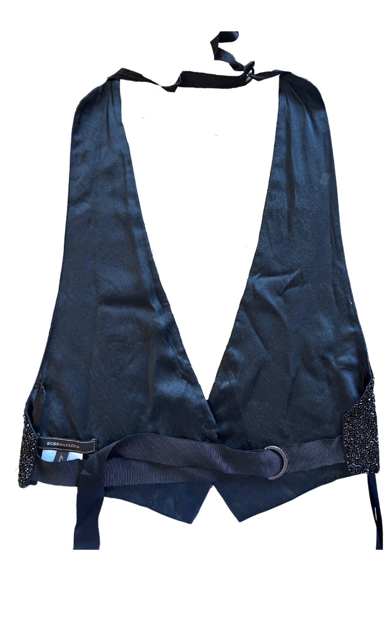 BCBGMAXAZRIA Black Sequins Bralette - Runway Catalog