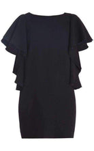 BCBGMAXAZRIA Black Solace Ruffle Sleeve Dress - Runway Catalog