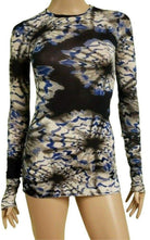 BCBGMAXAZRIA Blue Combo Knit Top - Runway Catalog