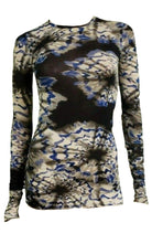 BCBGMAXAZRIA Blue Combo Knit Top - Runway Catalog