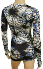 BCBGMAXAZRIA Blue Combo Knit Top - Runway Catalog