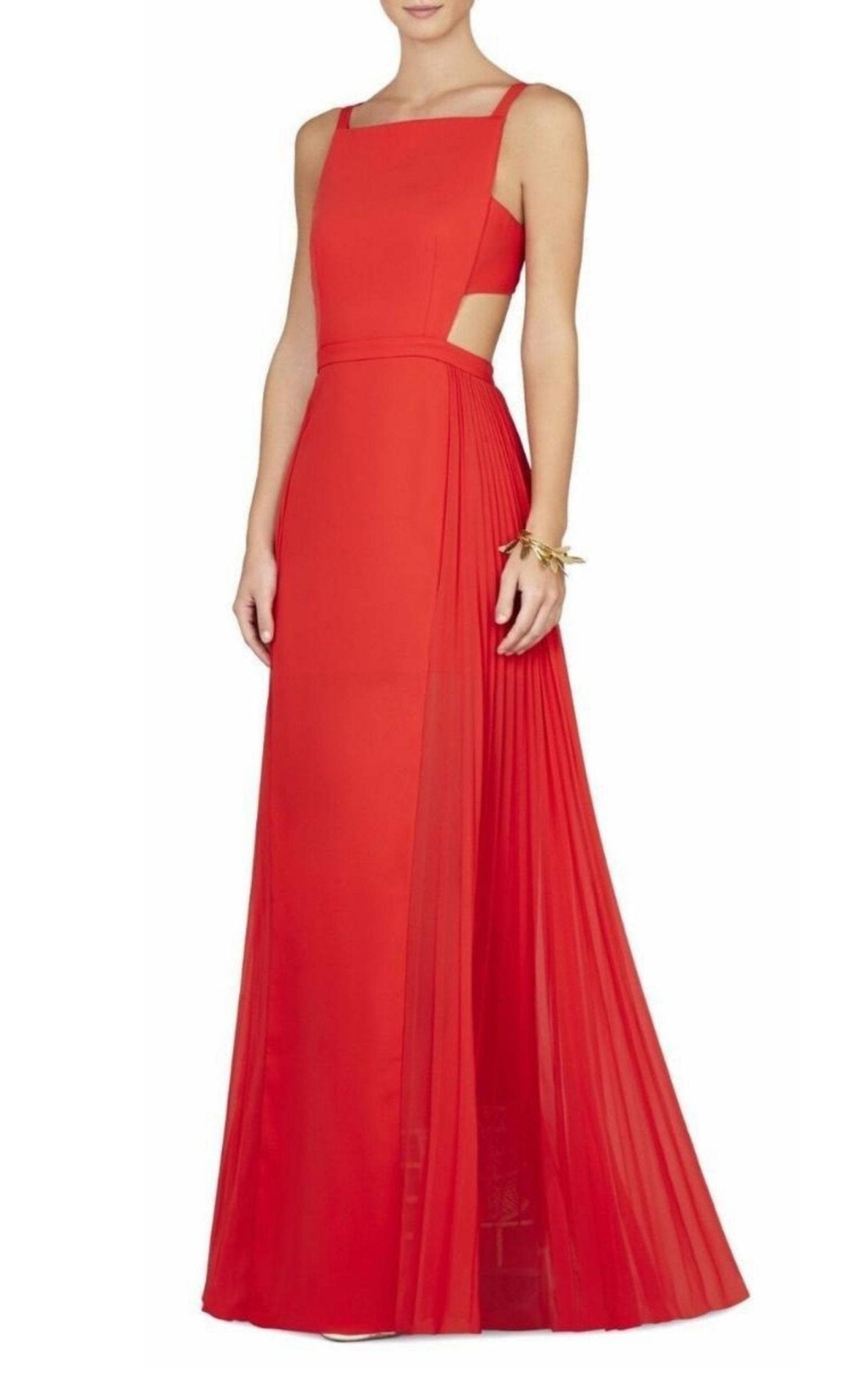 BCBGMAXAZRIA Brielle Sleeveless Side-Pleated Gown - Runway Catalog