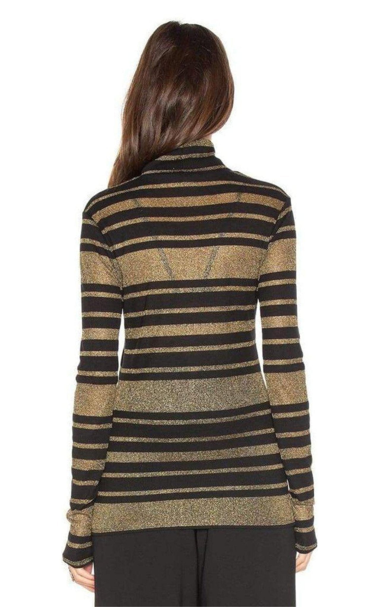 BCBGMAXAZRIA Brinne Black And Gold Combo Tee - Runway Catalog