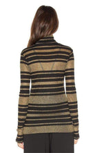 BCBGMAXAZRIA Brinne Black And Gold Combo Tee - Runway Catalog