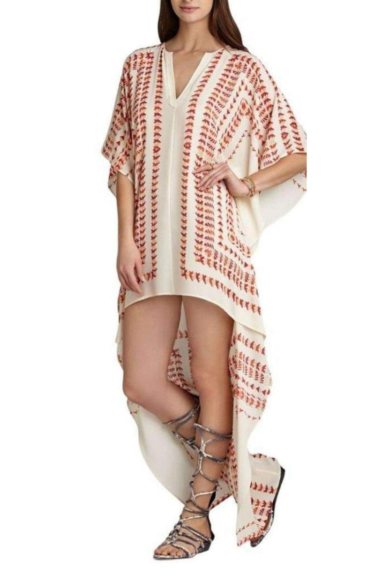 BCBGMAXAZRIA Brixton Leather Gladiator Flat Sandals