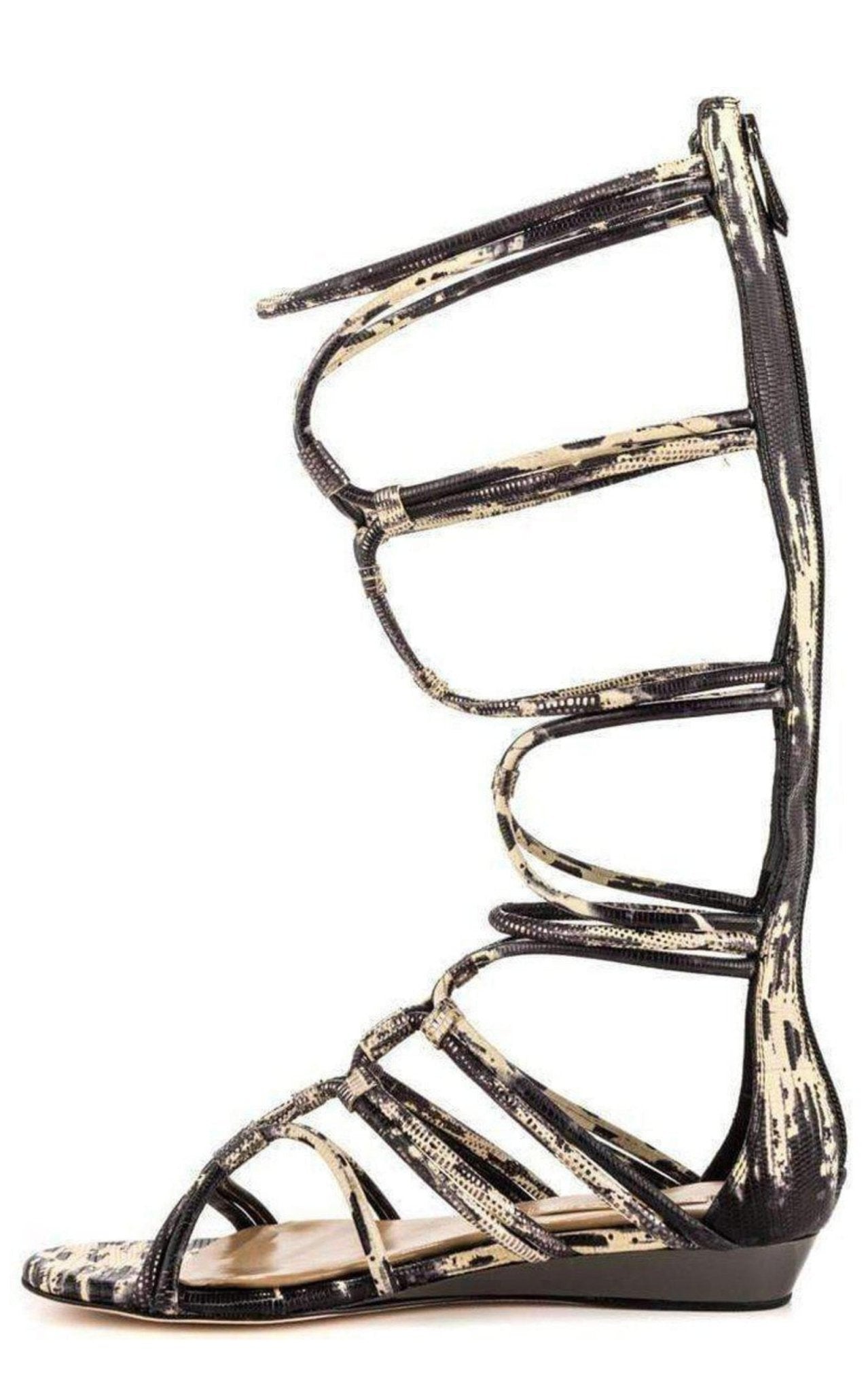 BCBGMAXAZRIA Brixton Leather Gladiator Flat Sandals