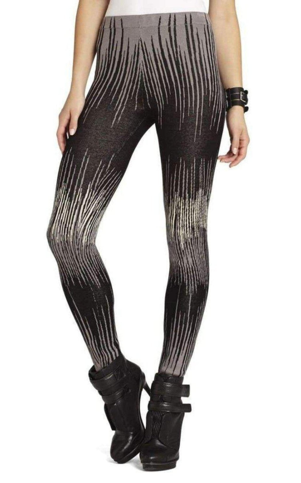 BCBGMAXAZRIA Cameron Electric Strokes Jacquard Silk Blend Legging - Runway Catalog