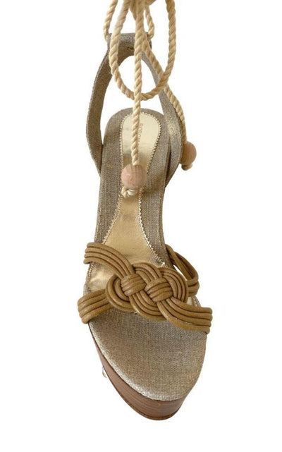 BCBGMAXAZRIA Canvas Wedge Sandal - Runway Catalog