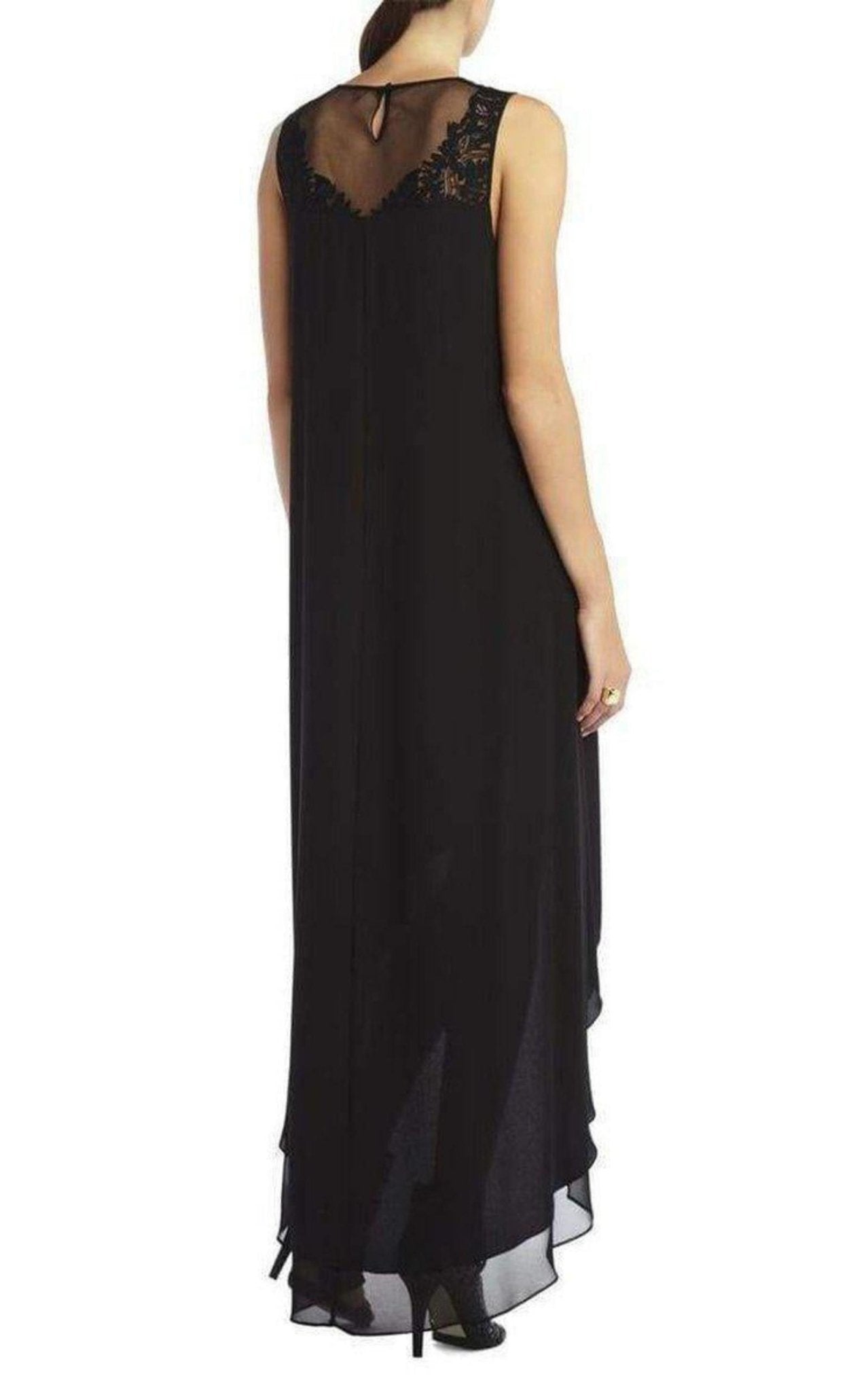 BCBGMAXAZRIA Cassidy Sleeveless Embroidered Lace Yoke Dress