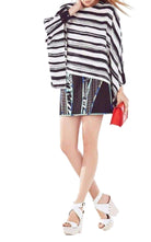 BCBGMAXAZRIA Cordelia Striped Kaftan Top - Runway Catalog