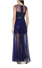 BCBGMAXAZRIA Cynthia Sequinned Detail Sunburst Pleated Gown - Runway Catalog