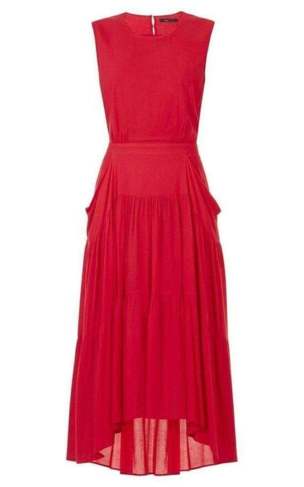 BCBGMAXAZRIA Drapiertes Bauernrockkleid – Laufsteg-Katalog