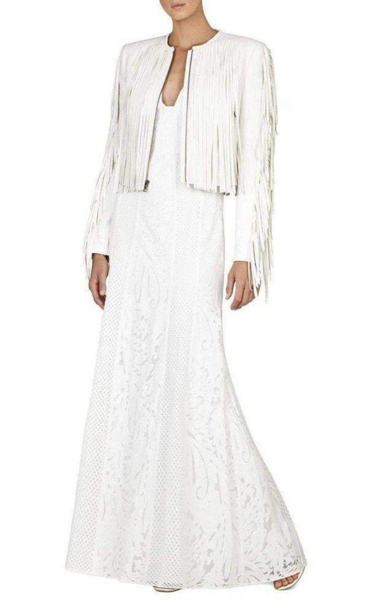 BCBGMAXAZRIA Elisia Sleeveless Lace Blocked Gown Dress - Runway Catalog