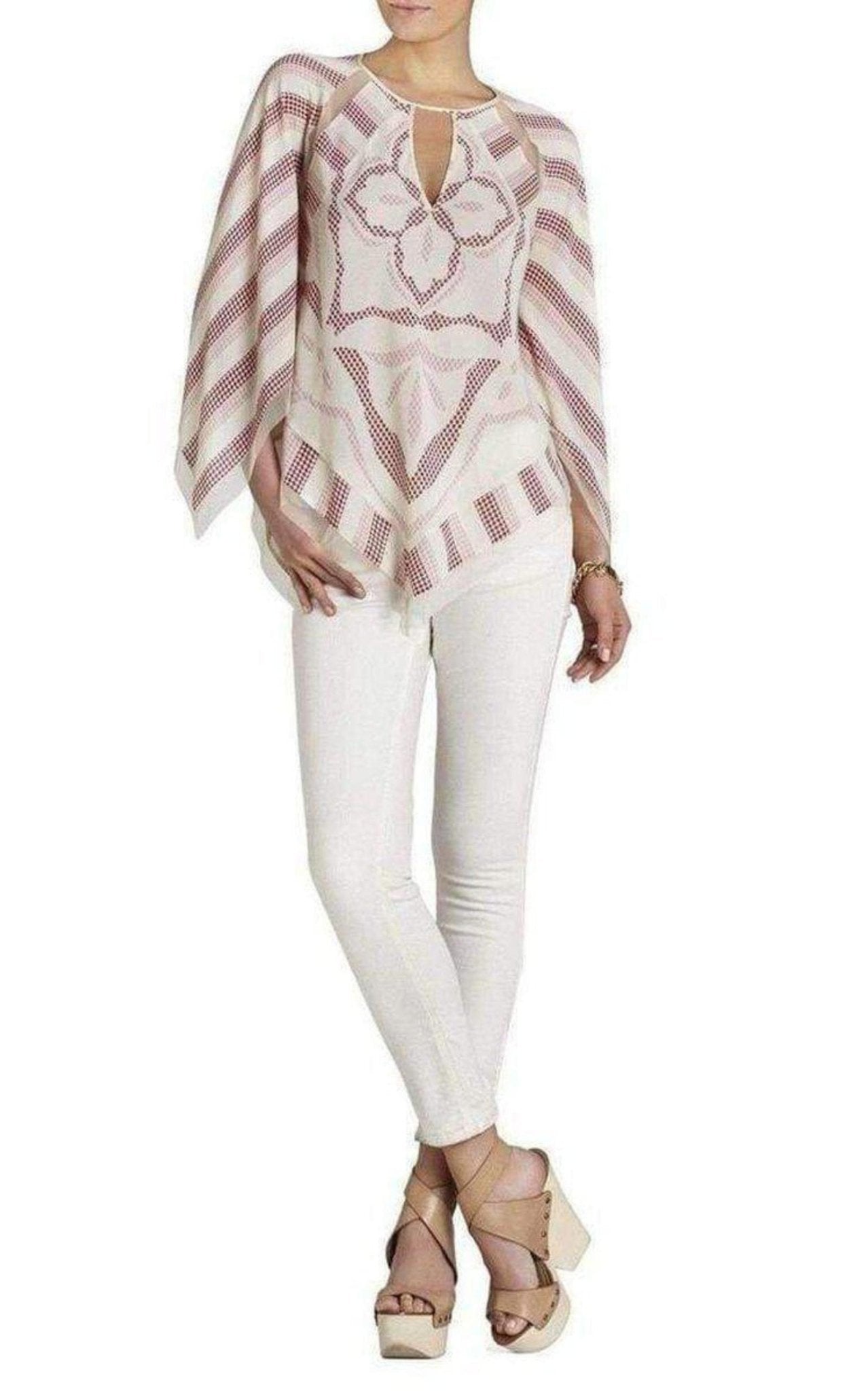 BCBGMAXAZRIA トップス BCBGMAXAZRIA Elyza Print Block Top – Runway Catalog