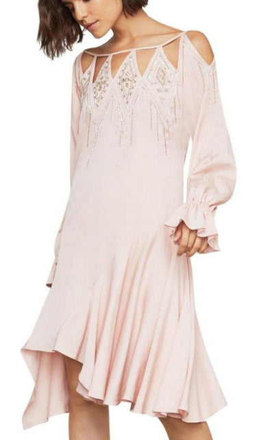 BCBGMAXAZRIA Embellished Cutout - Neck Drop - Waist Dress - Runway Catalog