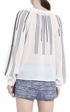 BCBGMAXAZRIA Embroidered Long Sleeve Blouse - Runway Catalog